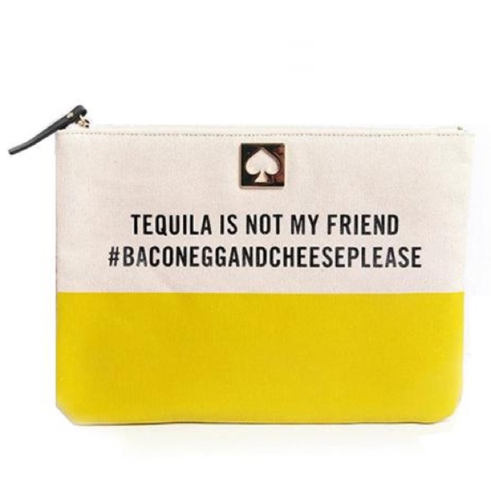 NWT Kate Spade Tequila Is Not My Friend Gia Clutch
